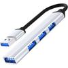 Расширения мини-USB-концентратора, 4-портовый USB-концентратор 3.0, концентратор 2.0, USB-адаптер, станция, ультратонкий портативный концентратор данных, USB-разветвитель