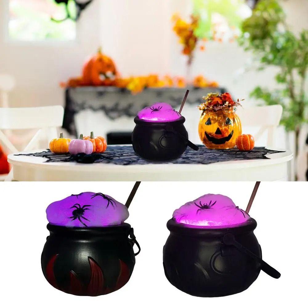Creative Halloween Witches Pumpkin Cauldron Funny Halloween Desktop Ornaments  Haunted House