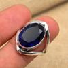 Ювелирное кольцо ручной работы с синим сапфиром из стерлингового серебра 925 пробы для нее