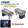 FONKEN Type C/USB Female To Type C Male Adapter 140W 20Gbps Fast Charging Adapter USB3.1 10Gbps 4K 60Hz for Mobile Phone Keyboard Mouse