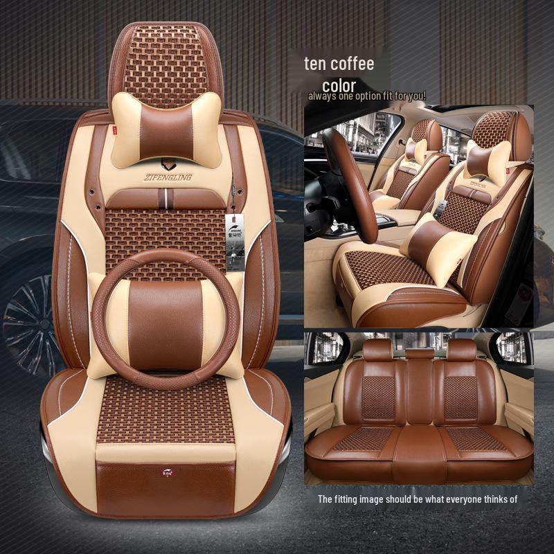 Четырехсезонная подушка на сиденье автомобиля из ледяного шелка для Emgrand Boyue Vision X3 X6 - мультяшный дизайн