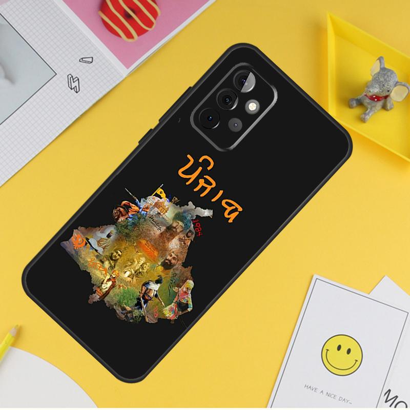 Чехол-карта Пенджаба для Samsung Galaxy A55 A35 A25 A15 A51 A71 A12 A32 A52 A13 A33 A53 A14 A34 A54 Coque