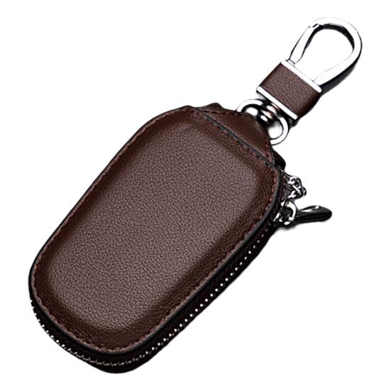 Металлический крючок, чехол для автомобильного ключа, прочный аксессуар, искусственная кожа, умный держатель цепи для автомобильной защиты