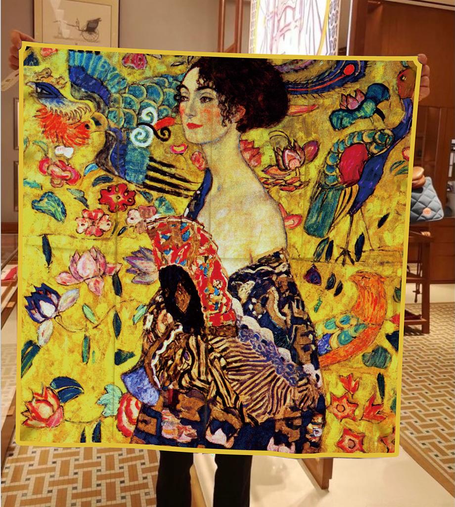 New Silk Scarf Women Woman Print Square Scarves Head Echarpes Silk Foulards Femme Wraps Beach Shawls Bandana Lady Hijabs 90CM