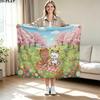 Bubu Dudu Cartoon Print Flannel Blanket High Quality Warm Comfortable Cover for All Seasons Perfect for Gifts Home Decor