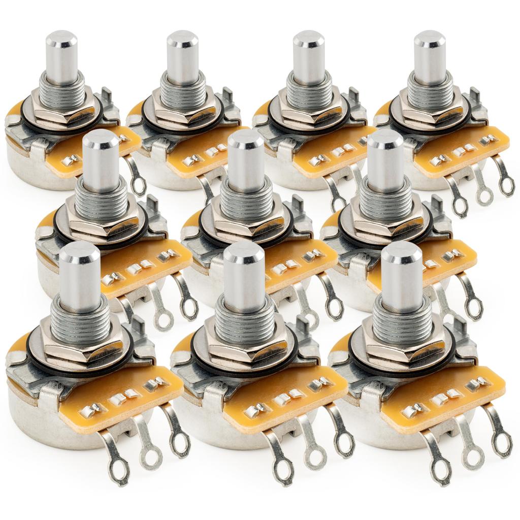 CTS 450 A250K Pot Standard Solid Shaft Potentiometer for Electric Guitar Bass of 3/8" 10% A-Curve (Set 10)