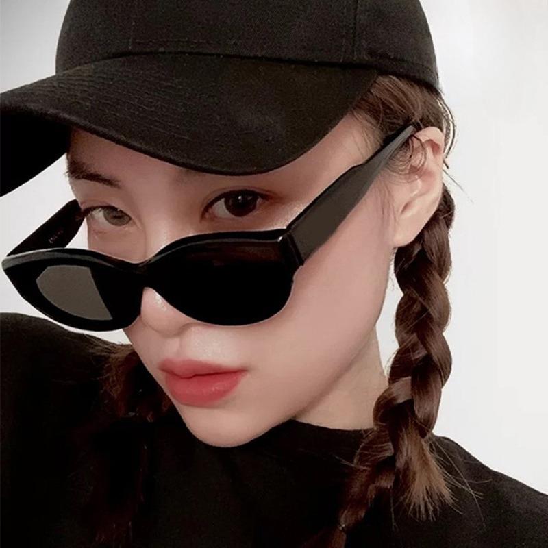 Retro Oval Large Frame Anti-Ultraviolet Sunglasses New Hip-Hop Sunglasses Female Senior Sense Of Street Fashion Sunglasses