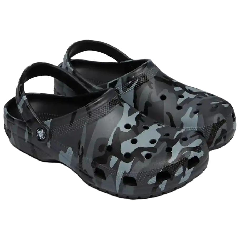 Crocs Классические камуфляжные клоги Клоги Унисекс Черные 211936-0DD