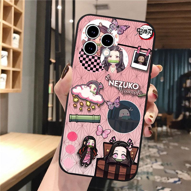 Чехол для телефона Nezuko Kamado Demon Slayer Для iphone 17 Pro Max Air 16 15 14 13 Pro Max 15 16 Pro 15Plus Корпус