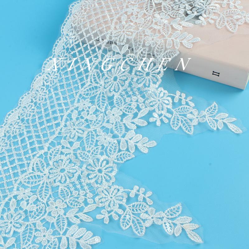 Plaid Bead Lace 28Cm Clothing Accessories Wedding Dress Veil Lace Accessories Lace Fabric