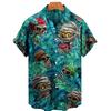 Men's Hawaiian 3d Shirts Streetwear Short Sleeve Oversized Summer Camisa Floral Masculina Blouse Retro