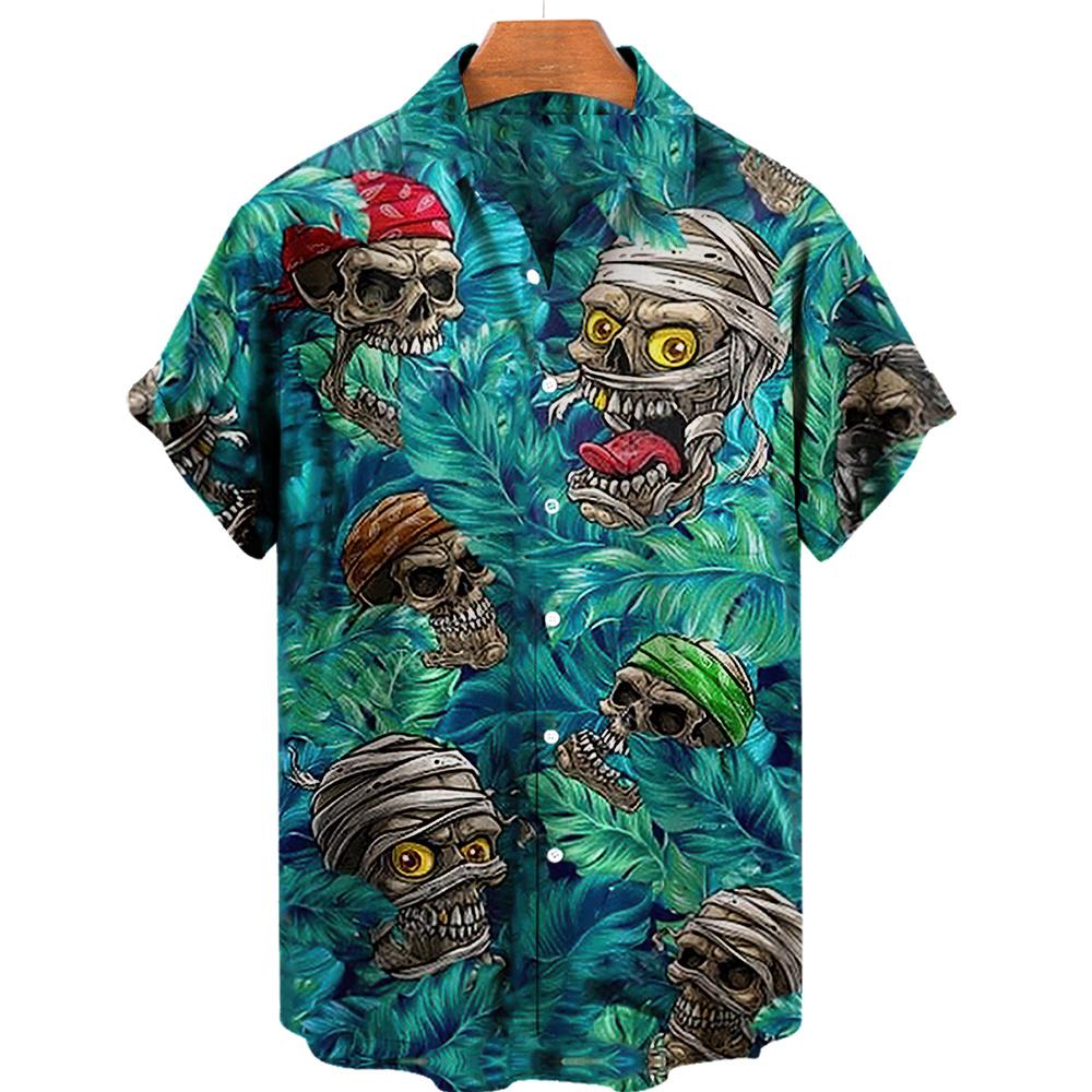 Men's Hawaiian 3d Shirts Streetwear Short Sleeve Oversized Summer Camisa Floral Masculina Blouse Retro