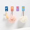 Cartoon Cute Wall Hooks Punch-Free Seamless Adhesive Hooks Bathroom Kitchen Wall Hanger Towel Racks Bathroom Accessories Set