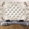 Обои в европейском стиле, мягкая упаковка, настенная фреска с бриллиантовым жемчугом и цветами, декор для гостиной, спальни