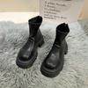 Новые модные женские ботинки Толстая подошва с квадратным носком Нескользящая обувь Повседневные и удобные короткие ботинки Модная женская обувь Botas mujer