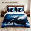The Polar Express Personalized Custom Name 3‑Piece Bedding Set Soft Duvet Cover Set For Bedroom Home Decor