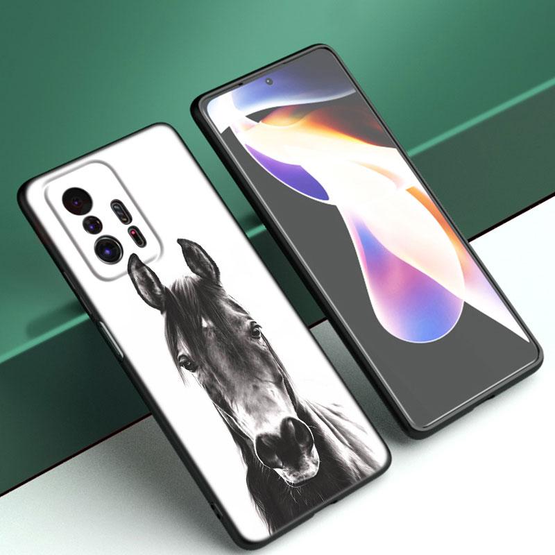 Чехол для телефона с бегущей лошадью для Xiaomi Mi A2 8 9 SE Note 10 10T 11 12 Lite 9T 11T 12S 12T Pro A3 6X 12X, мягкий черный чехол из ТПУ