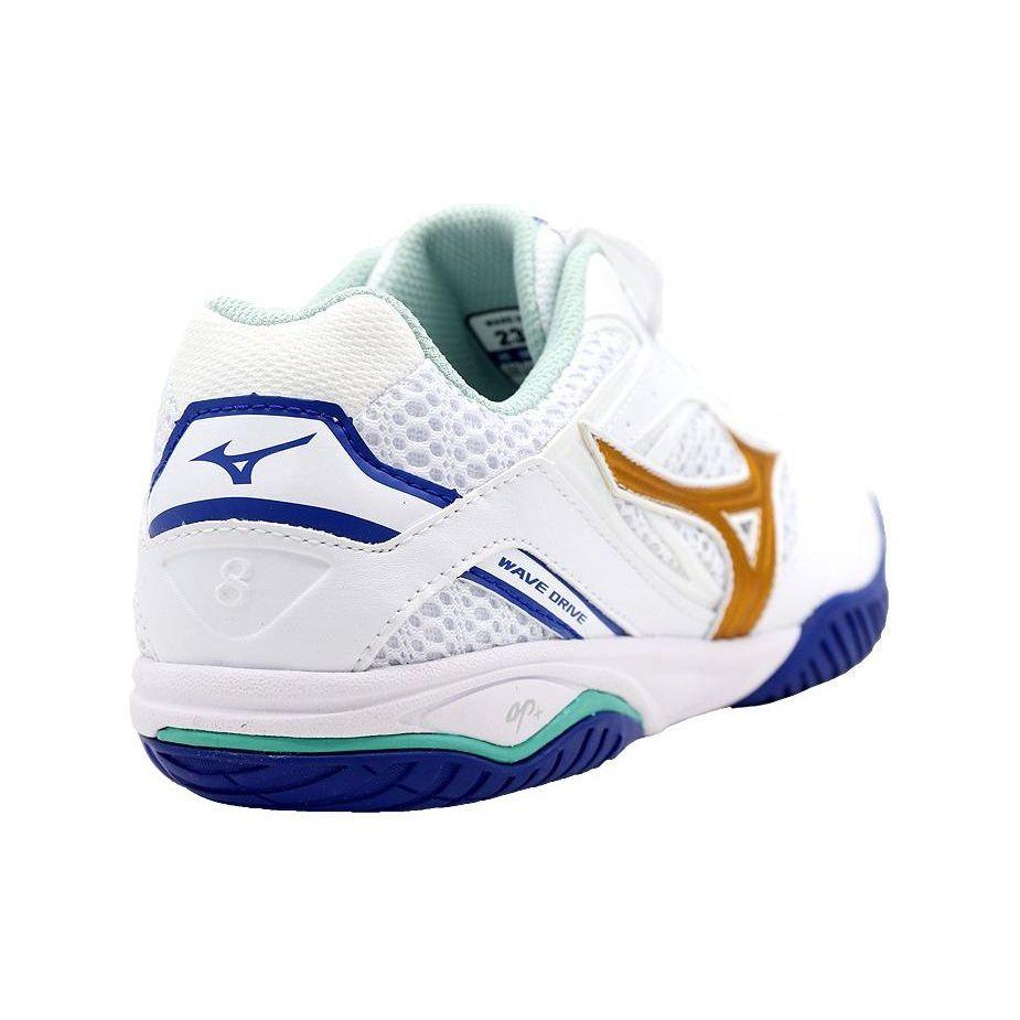 Mizuno Wave Drive 8 Удобные Повседневные Нескользящие Прочные Дышащие Кроссовки с Низким Верхом для Тренировок Унисекс кроссовки Белый Платиновый Синий 81GA170530