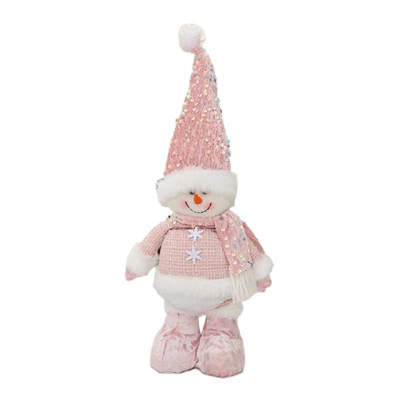 Регулируемая Рождественская Фигурка Фестиваль Телескопический Санта/Снеговик/Лось с Выдвижными Ногами Праздничное Настольное Украшение