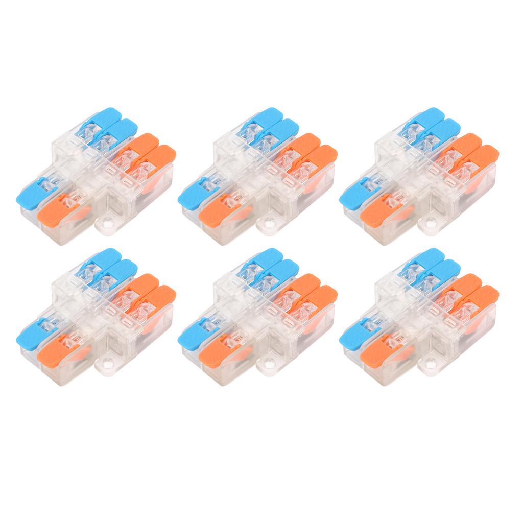 10 шт. Быстрозажимной соединитель 2 в 4 выхода 0,5–6 мм² Соединитель для проводов 41 А 450 В