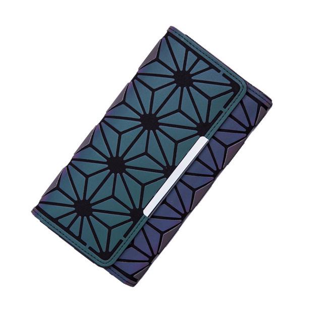 Brand Women Wallet Clutch Luminous Long Purse Ladies Cards Bag Fashion Geometric Female Bags