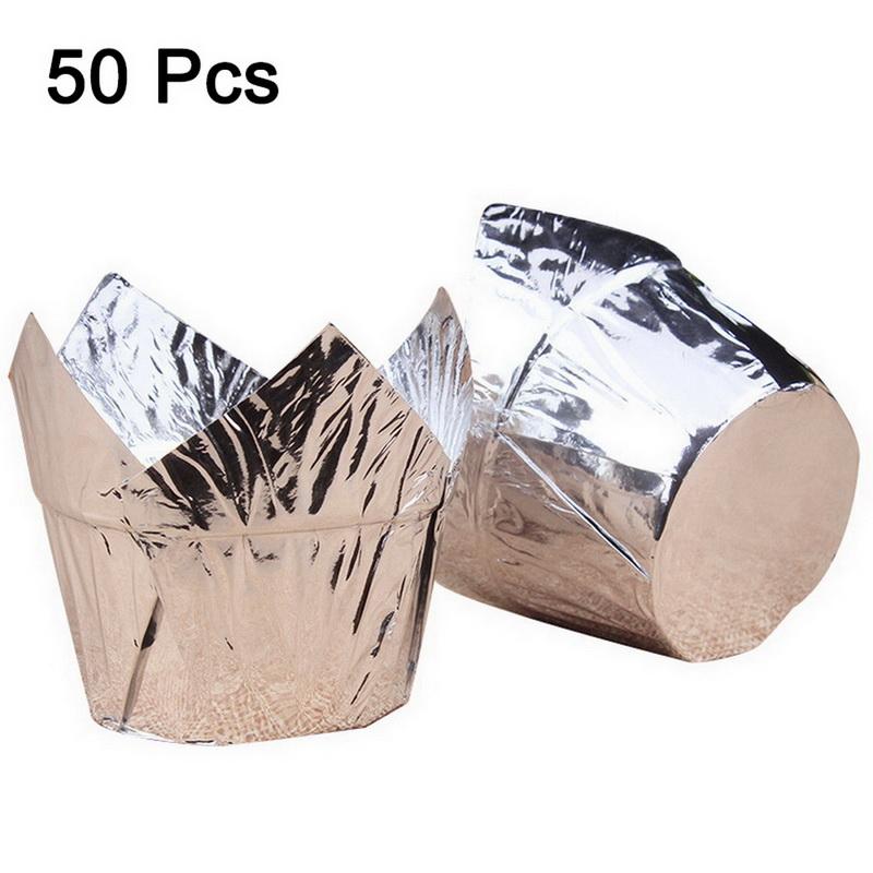 Бумажный формочек для кексов, формочек для выпечки, для свадебных вечеринок, кексов-тюльпанов, бумажных стаканчиков для кексов, маслостойких оберток для тортов