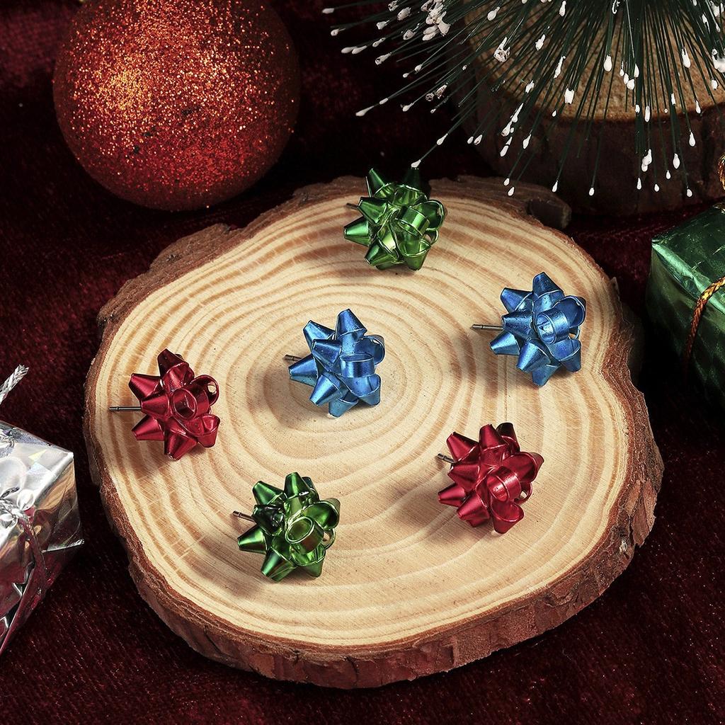 Christmas Stud Earrings Combination New Cartoon Holiday Alloy Dripping Elk Old Man Bell Earrings Set