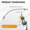 HAHAHA TH350 TH400 Turbo350 Firewall Mounted Flex Transmission Dipstick TH350/TH400 Stainless Braided Hose Compatible With GM/Chevy TH350/TH400