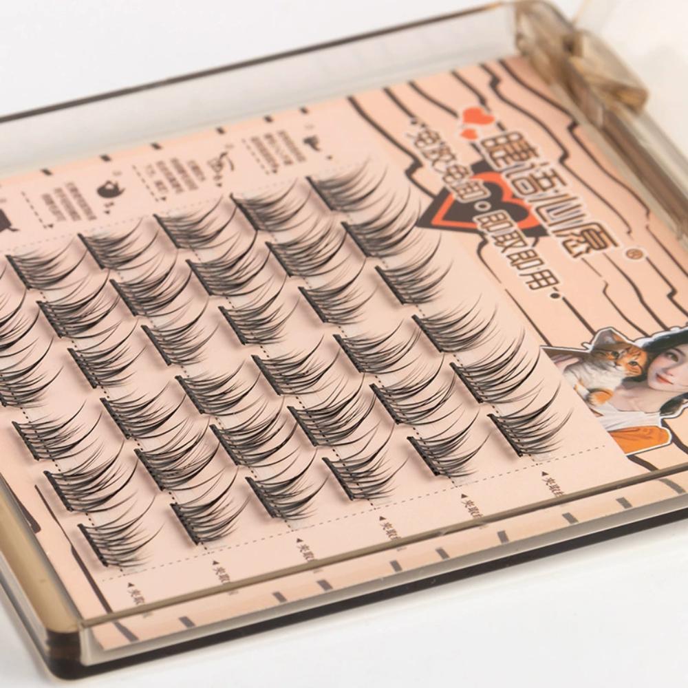 Reusable Adhesive False Eyelashes Wispy False Eyelash Clusters Self-adhesive Lash Clusters Makeup