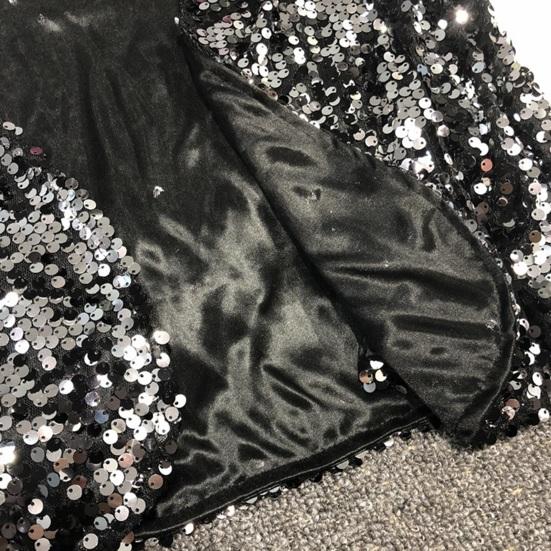 Женский блестящий болеро-кардиган с открытой передней частью, длинным рукавом, укороченный, для вечеринок, клубов, выходов