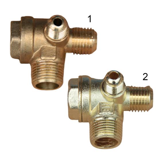Air Compressor Check Valve 3-Way Easy Installation Copper/Zinc Alloy Male Threaded Unidirectional Check Valve Pipe Fitting for Air Compressor