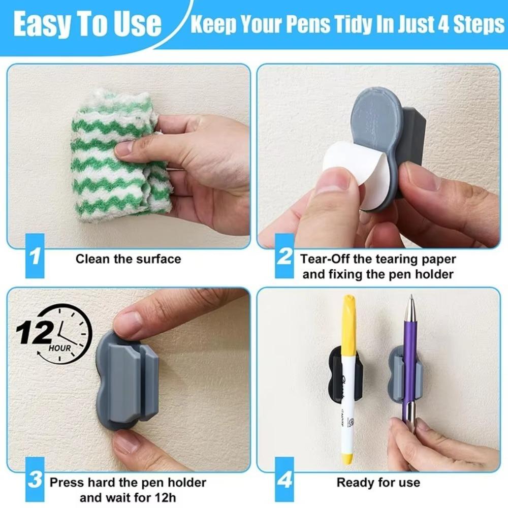 Silicone Pen Holder Self-Adhesive Pencil Clip New Pencil Storage Clamps  Students