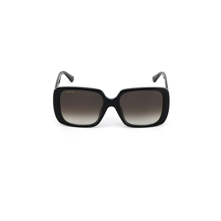 GUCCI Plate Frame Square Sunglasses Unisex Black (Unisex) Sunglasses GG0632SA