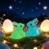 Resin Luminous Rabbit Miniatures Mini Cute Rabbits Ornaments Theme Party Landscape DIY Decoration Supplies Kids Festival Gifts