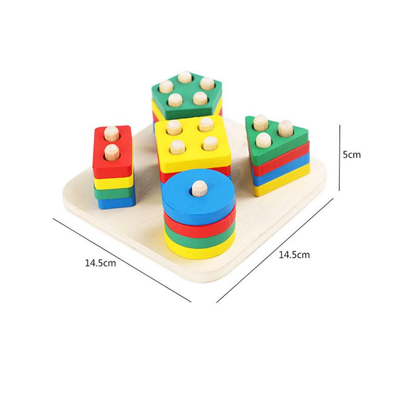 Деревянные пазлы Детские игрушки Монтессори Графический мультяшный красочный Раннее развитие Обучающая игрушка Пазл в форме животного