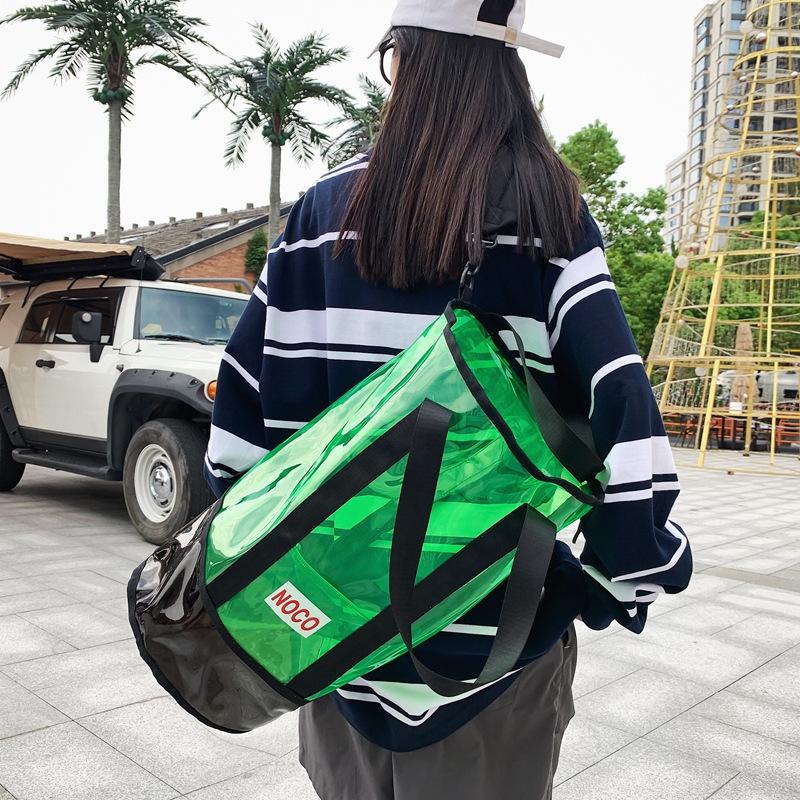 Прохладная сумка через плечо из ПВХ, прозрачная индивидуальная желеобразная сумка большой емкости, водонепроницаемая спортивная дорожная сумка