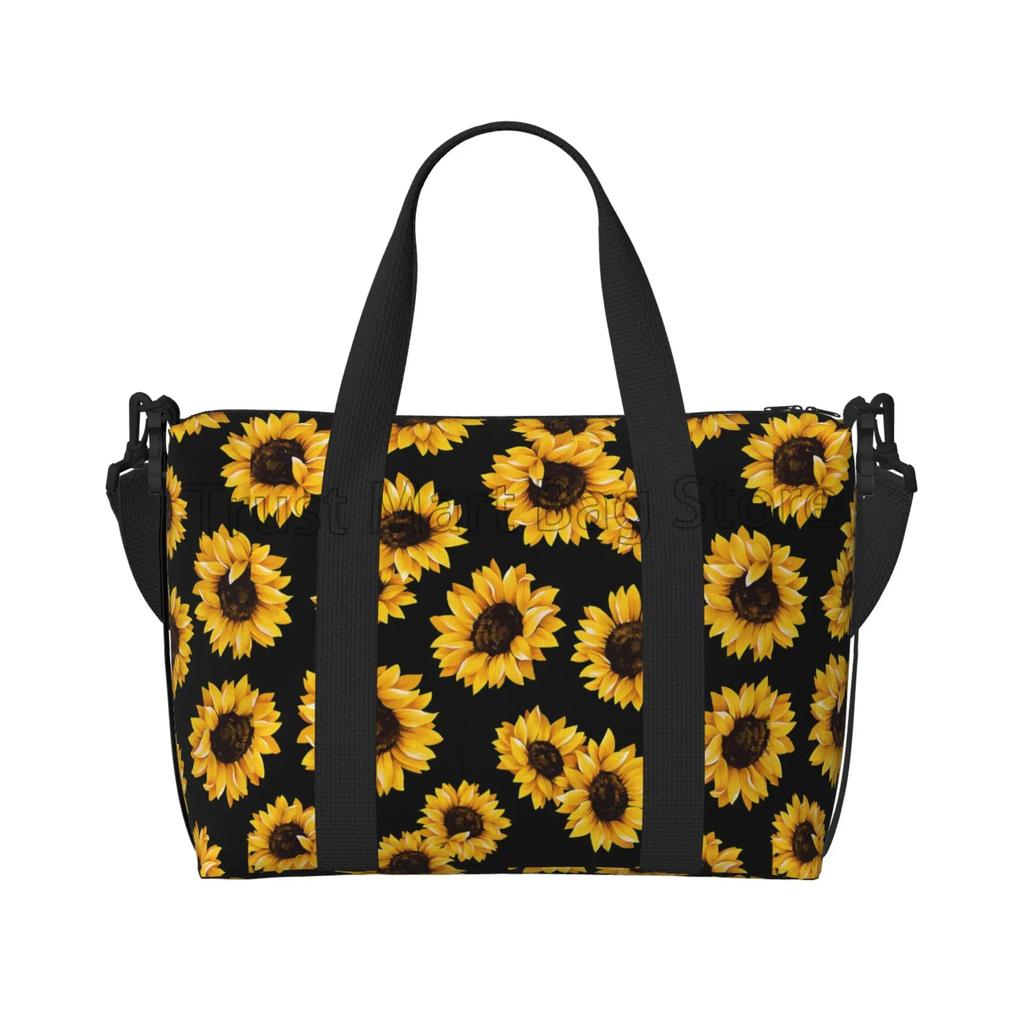 Sunflower Travel Duffle Bag Large Weekender Overnight Bags for Women Men Waterproof Durable Carry on Shoulder Tote Bag for Beach