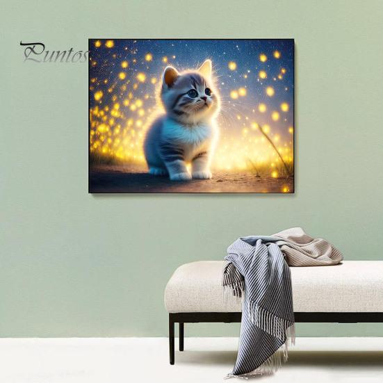 1 набор мультяшных кошек, картины из стразов с инструментами для дрели на холсте, 5D, набор для самостоятельного изготовления поделок из стразов, художественный рисунок, набор для украшения, для начинающих, взрослых и детей