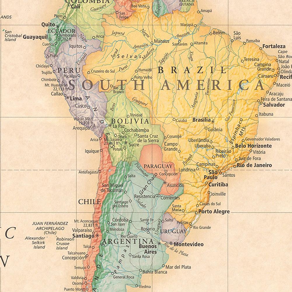 Карта мира, настенное украшение, винтажный образовательный декор, горизонтальный дизайн для классной комнаты, декор для студенческой комнаты и дома, настенный декор с картой мира, украшение для классной комнаты