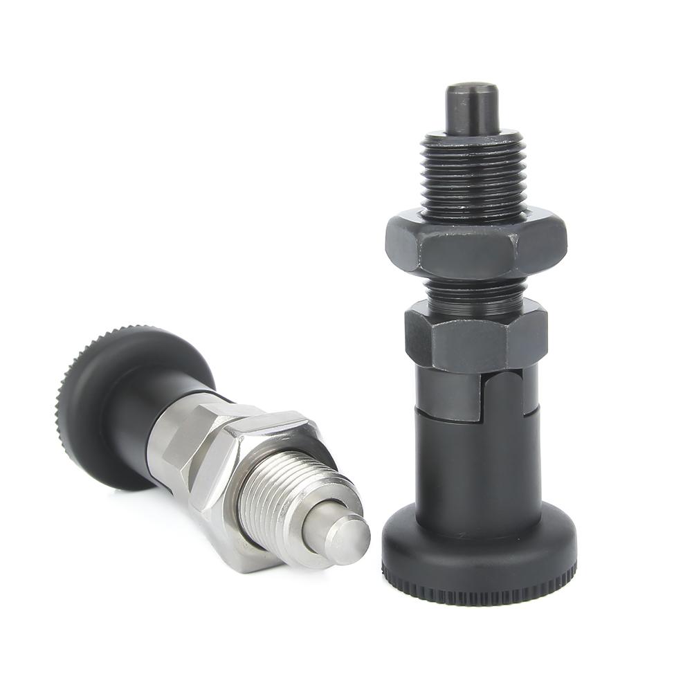 M10/M12/M16/M20 Самоконтрящиеся индексирующие плунжеры с мелкой резьбой KST220-C Нержавеющая сталь/Углеродистая сталь Ручка Фиксирующие штифты плунжера с гайками