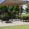 Day and Night - Day and Night Garden Furniture Set 6 Pieces and Anthracite Gray Aluminum Cushions