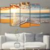 5pcs Seascape Wall Pictures Beach Sea Ocean Canvas Painting Wall Art Landscape Posters Prints for Living Room Decor No Frame