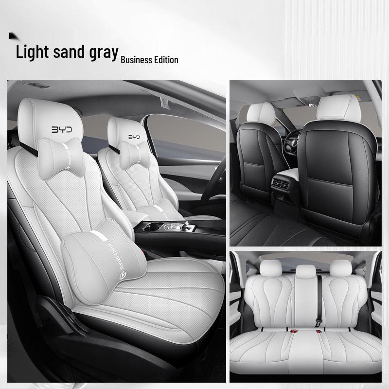 Всесезонные автомобильные чехлы-подушки из натуральной кожи для BYD Seal 05DM-i - Универсальная посадка на пять сидений