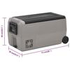 VidaXL Cooler with Wheel and Handle Black and Gray 50 L PP and PE, Electric Cooler, Compressor Refrigerator, Cooler 51785