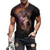 New Summer Men's Fashion T-shirt Personality Peek-a-boo Kitten Printed Men's T-shirt Top