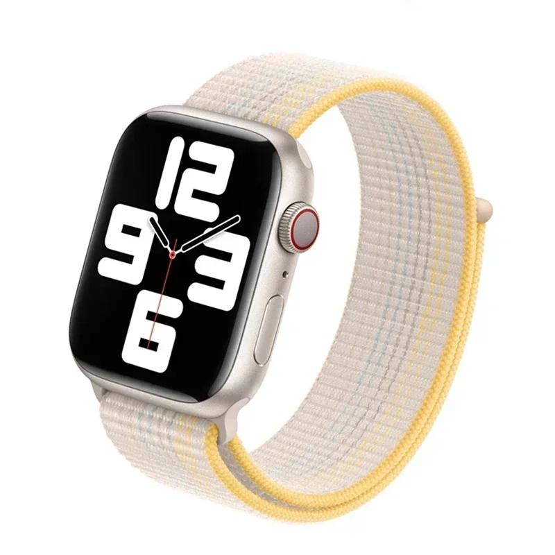 Нейлоновый ремешок-петля для ремешков Apple Watch 46 мм 44 мм 40 мм 45 мм 41 мм 42 мм Спортивный браслет iwatch Ultra 2 49 мм Серии 10 9 8 se 7 6 5 4 Ремешок
