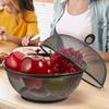 Large Capacity Mesh Fruit Basket With Lid Food Grade Prevent Fly Kitchen Drain Basket Vegetables Kitchen Storage Baskets