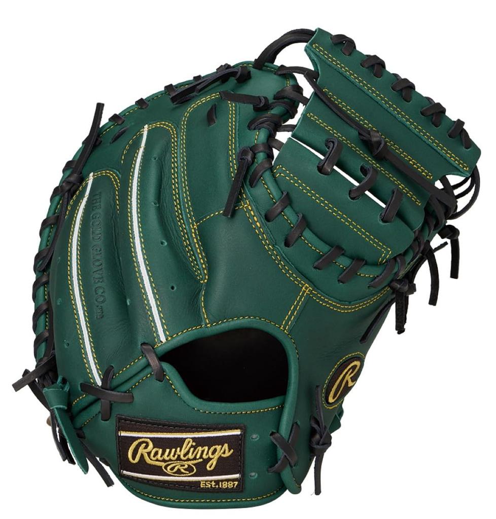 Rawlings Junior Baseball HOH PRO EXCEL ELITE N6 BASIC Dark Size inches worn on left Catcher's Glove, GJ6FHW2ZW, Green, 31.0 (Right-handed throw, hand)