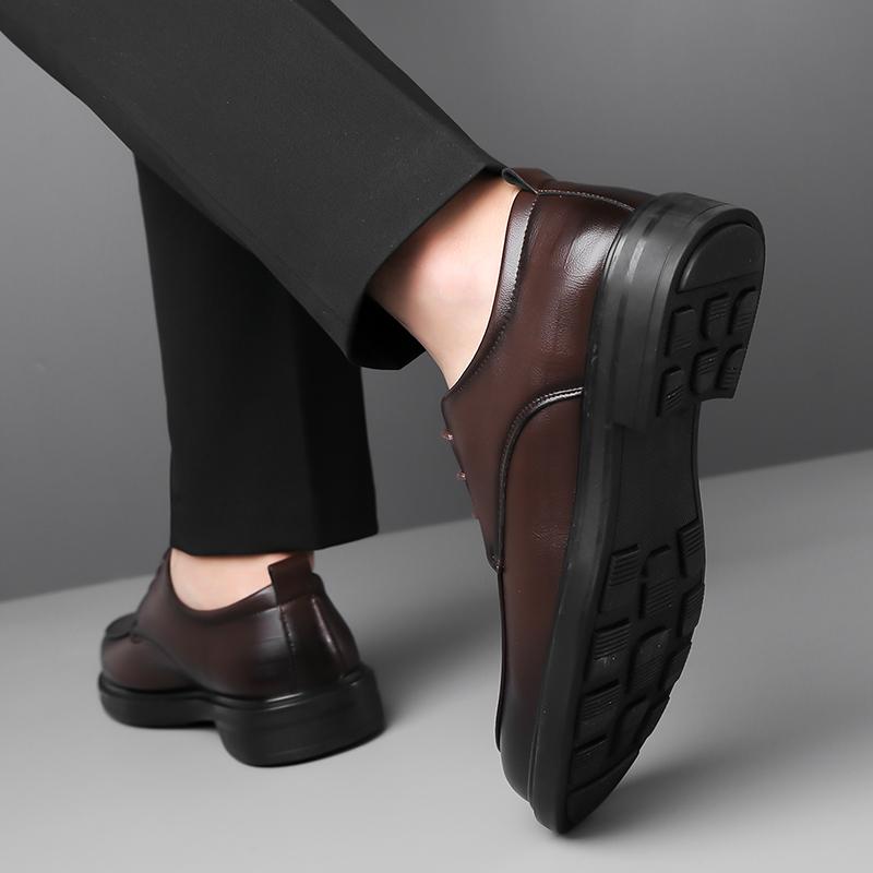 Мода Мужчины Деловое Платье Кожа Четыре Сезона Минималистичный Универсальный Джентльменский Комфорт На Открытом Воздухе Вечеринка Свадьба Обувь для Вождения