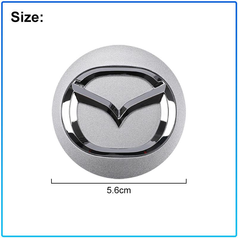 Для Mazda 6 3 CX5 5 2 323 CX7 Demio Atenza Axela MX30 CX30 CX3 CX9 RX8 RX7 56 мм Автомобильный значок Колпачки ступиц колес Диски Аксессуары для украшения автомобиля